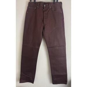 Vintage Y2K Levi's 501 Straight Leg Button-Fly Jeans Burgundy Mens 34x34